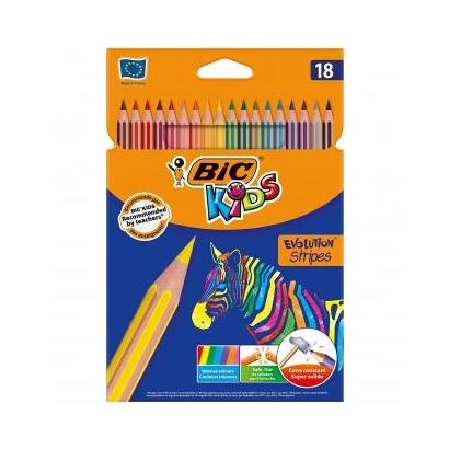 bic-lapices-de-colores-kids-evolution-stripes-estuche-de-18