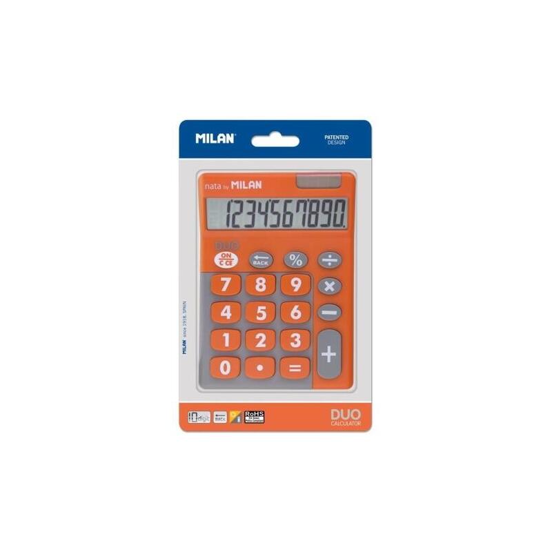 milan-calculadora-duo-10-digitos-dual-blister-naranja