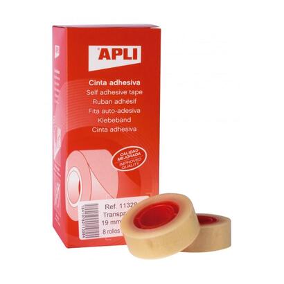 apli-pack-de-8-cintas-adhesivas-transparente-19-mm-x-33-m