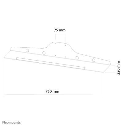 newstar-keyb-v100componente-para-montaje-estante-para-teclado-ratnplatainterfaz-de-montaje-75-x-75-mm