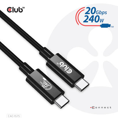 club3d-cable-usb-4-typ-c-pd-240w-4k-20gbps-2m-mm-retail
