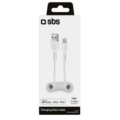 sbs-tecableusbip589sw-cable-usb-a-lightning-blanco-17-50cm