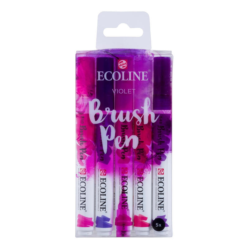 talens-ecoline-rotuladores-brush-pen-punta-pincel-estuche-de-5-violeta