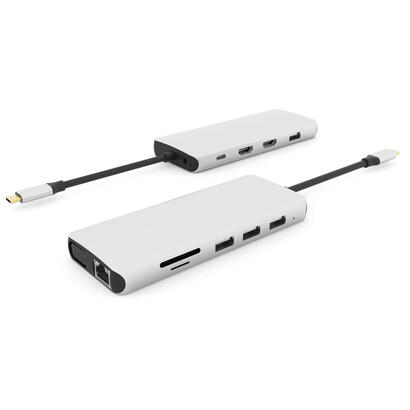 estuff-es623009-hub-de-interfaz-usb-32-gen-1-31-gen-1-type-c-5000-mbits-gris