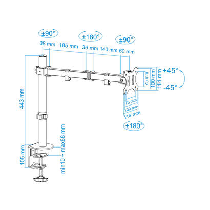 tooq-soporte-de-mesa-con-brazo-articulado-para-monitor-de-13-32-giratorio-e-inclinable-gestion-de-cables-peso