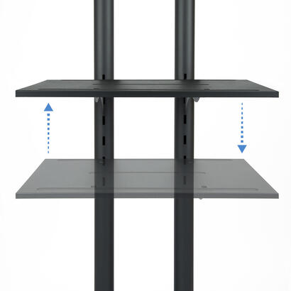 tooq-soporte-de-pantalla-de-suelo-con-ruedas-37-70-bloqueo-de-ruedas-dos-estantes-peso-max-50kg-vesa