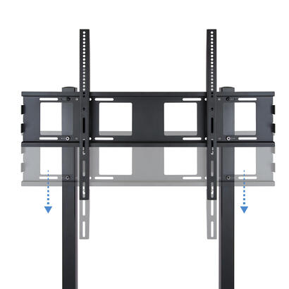 tooq-soporte-de-pantalla-de-suelo-con-ruedas-37-100-bloqueo-de-ruedas-dos-estantes-peso-max-150kg-vesa