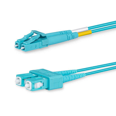 lanview-lvo231477-cable-de-fibra-optica-e-infiniband-1-m-2x-lc-2x-sc-color-aguamarina