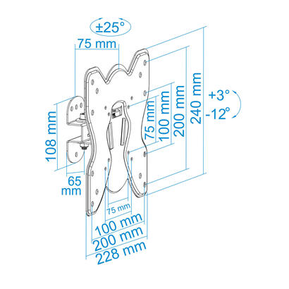 tooq-soporte-fijo-de-pared-para-tv-de-23-42-inclinable-peso-max-25kg-vesa-200x200mm-negro