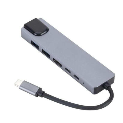 estuff-es623012-base-para-portatil-y-replicador-de-puertos-usb-32-gen-1-31-gen-1-type-c-gris