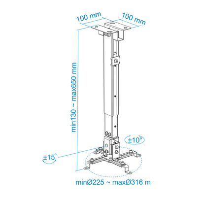 tooq-soporte-universal-de-techo-para-proyector-inclinable-y-giratorio-peso-max-20kg-negro