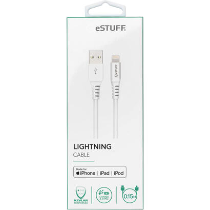 estuff-es601004-cable-de-conector-lightning-015-m-blanco
