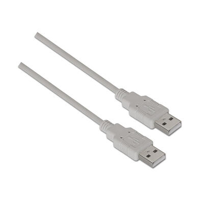 aisens-cable-usb-20-tipo-a-macho-a-a-macho-2m-beige