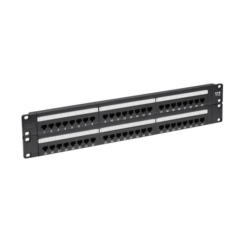 tripp-lite-n252-048-panel-de-conexiones-cat5-cat6-110-de-48-puertos-para-instalacion-en-2u-de-rack-568b-ethernet-rj45-48-port-2u