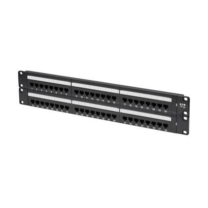 tripp-lite-n252-048-panel-de-conexiones-cat5-cat6-110-de-48-puertos-para-instalacion-en-2u-de-rack-568b-ethernet-rj45-48-port-2u