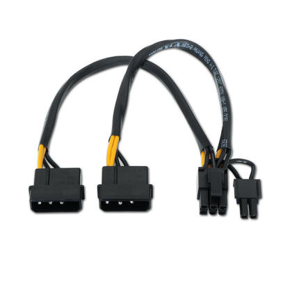 aisens-cable-tarjeta-grafica-2xmolex-4pinm-pci-emolex-62pinm-20cm-100-cobre-negro