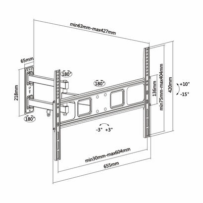 aisens-soporte-de-pared-para-pantallas-37-70-94-177cm-hasta-35kg-giratorio-inclinable-nivelable-vesa-max-600400