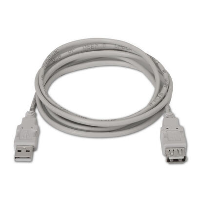 aisens-cable-extension-usb-20-tipo-a-macho-a-hembra-3m-beige