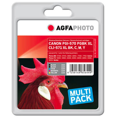agfa-photo-multipack-negro-cian-magenta-amarillo-negro-foto-apccli571xlset-pgi-570-pgbk-xlcli-571xlbkcmy-1900-copias