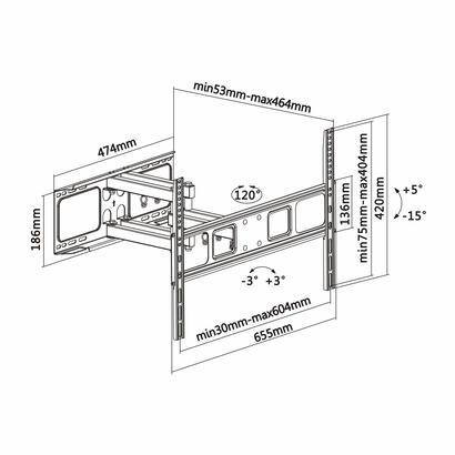 aisens-soporte-de-pared-para-pantallas-37-70-94-177cm-hasta-40kg-giratorio-inclinable-nivelable-vesa-max-600400