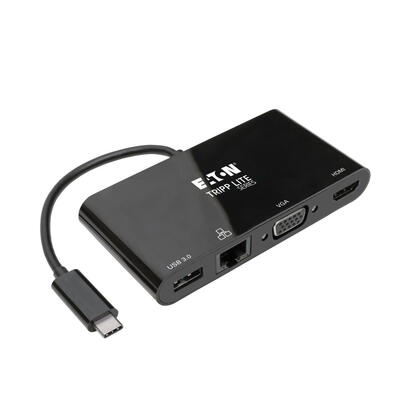 tripp-lite-u444-06n-hv4gub-usb-31-gen-1-usb-c-4k-30hz-hdmi-vga-puerto-de-hub-usb-a-y-gigabit-ethernet-negro