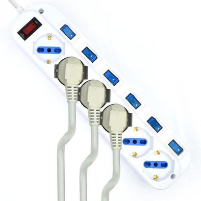 ewent-regleta-6-tomas-schuko-con-interruptor-individual-3m-ewent-ew3932-3m-6-salidas-ac-tipo-f-3500-w-3-m-blanco