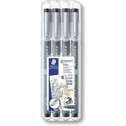 staedtler-pigment-liner-negro-caja-4pcs