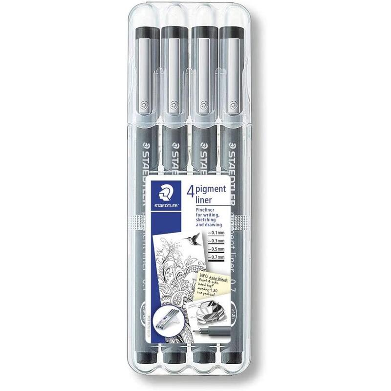 staedtler-pigment-liner-negro-caja-4pcs