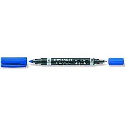 pack-de-10-unidades-staedtler-lumocolor-348-rotulador-permanente-de-doble-punta-secado-rapido-color-azul