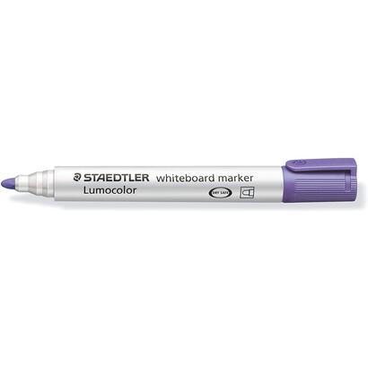 pack-de-10-unidades-staedtler-lumocolor-351-rotulador-para-pizarra-blanca-punta-redonda-trazo-2mm-capuchon-con-clip-color-violet