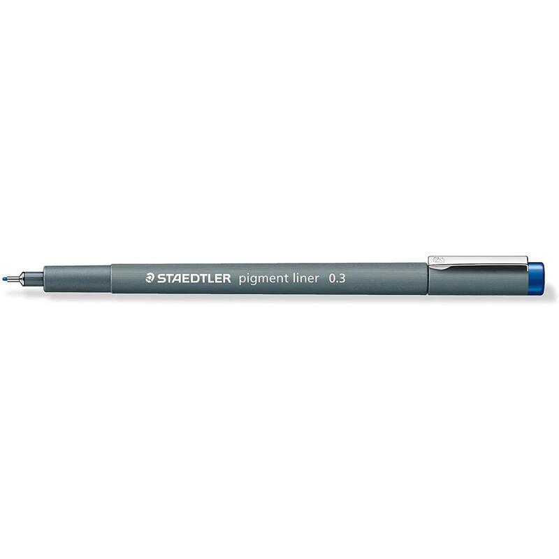 pack-de-10-unidades-staedtler-pigment-liner-308-rotulador-calibrado-trazo-03mm-secado-rapido-color-azul