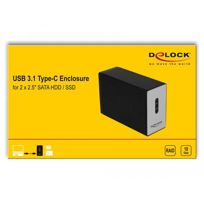 delock-caja-externa-usb-31-tipo-c-para-2-x-25-sata-hdd-ssd-42607