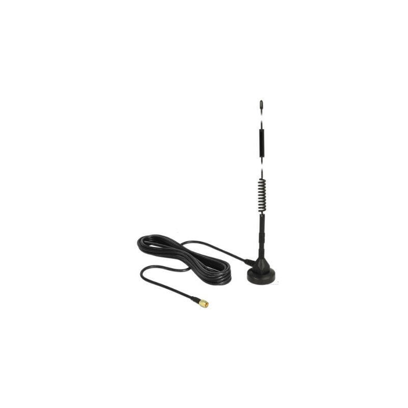 delock-antena-lte-macho-sma-5-dbi-omnidireccional-fija-con-base-magnetica-y-cable-de-conexion-rg-174-3-m-para-exteriores-negro