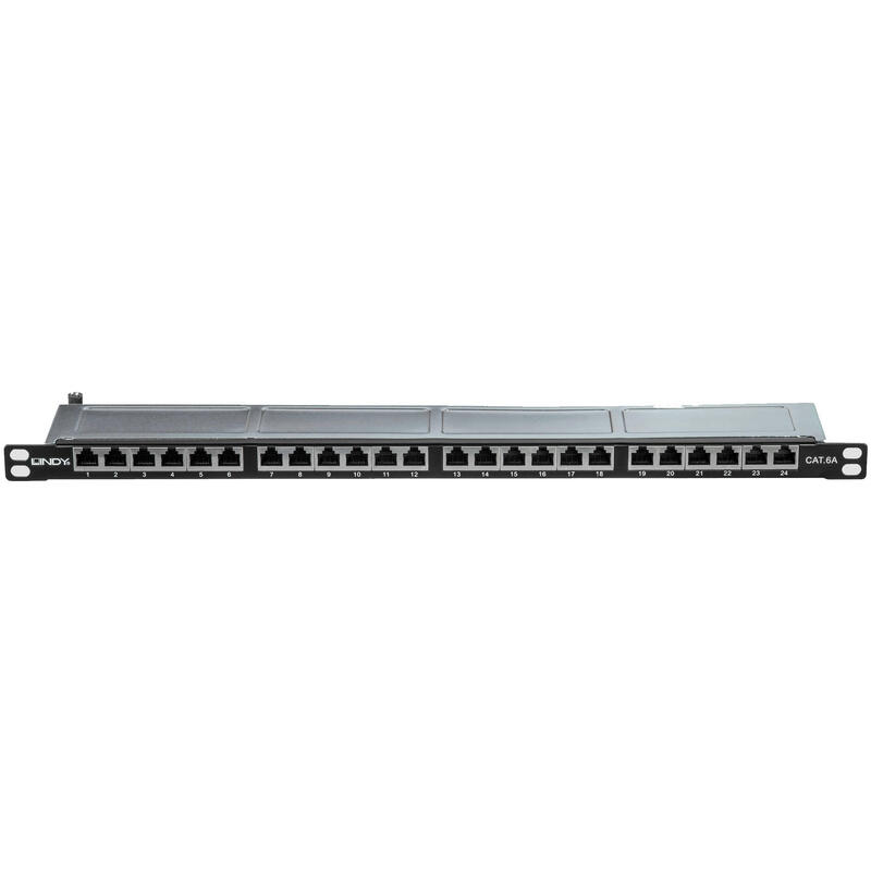 lindy-panel-de-parcheo-cat6a24p-stp-1-2-u-negro lindy-panel-de-parcheo-cat6a24p-stp-1-2-u-negro