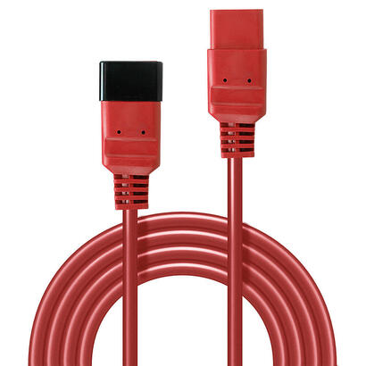 lindy-30123-cable-de-transmision-rojo-1-m-c19-acoplador-c20-acoplador