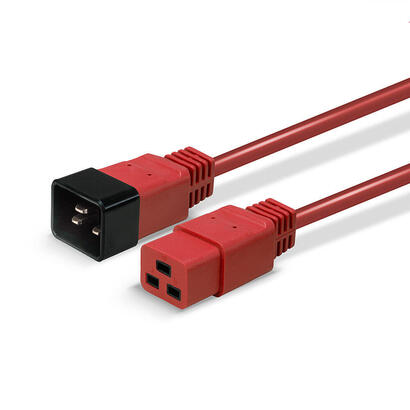 lindy-30123-cable-de-transmision-rojo-1-m-c19-acoplador-c20-acoplador