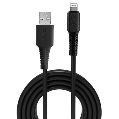 lindy-cable-usb-a-lightning-negro-3m