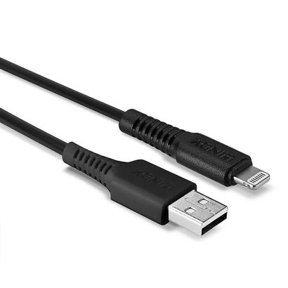 lindy-cable-usb-a-lightning-negro-3m
