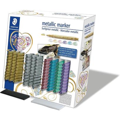 staedtler-metallic-pen-expositor-de-100-marcadores-trazo-12mm-tinta-base-de-agua-colores-surtidos