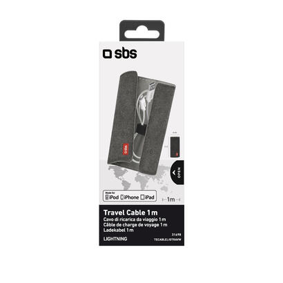 sbs-tecableligtravw-cable-usb-a-lightning-1-m-blanco