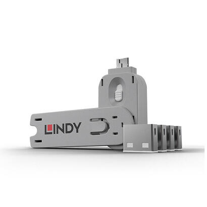 lindy-40454-bloqueador-de-puerto-clave-usb-tipo-a-blanco-5-piezas