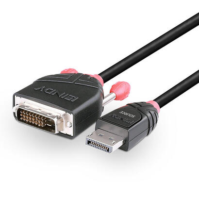 lindy-41491-cable-2-m-displayport-dvi-negro