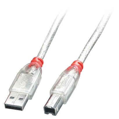 lindy-41751-cable-usb-05-m-usb-20-usb-a-usb-b-transparente