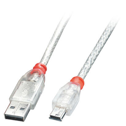 lindy-41783-cable-usb-2-m-usb-20-usb-a-mini-usb-b-transparente