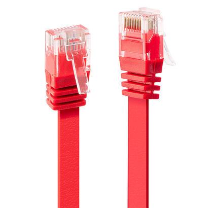 lindy-cable-de-red-cat6-flachband-ungeschirmt-rojo-050m
