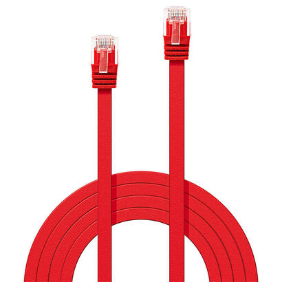lindy-cable-de-red-cat6-flachband-ungeschirmt-rojo-050m
