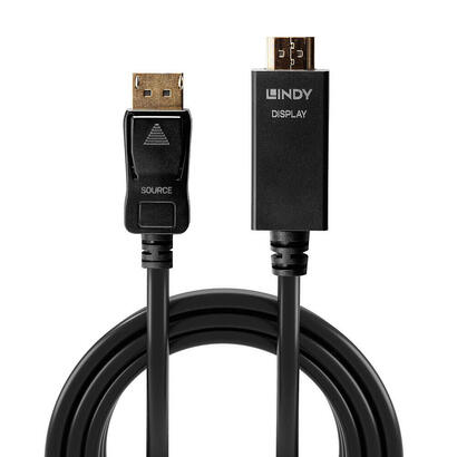 lindy-36921-cable-1-m-displayport-hdmi-tipo-a-estandar-negro