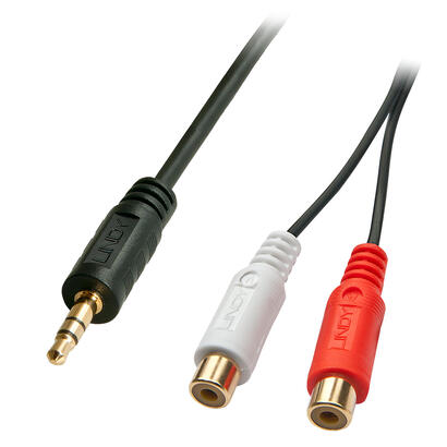lindy-35678-cable-de-audio-025-m-2-x-rca-35mm-negro-rojo-blanco