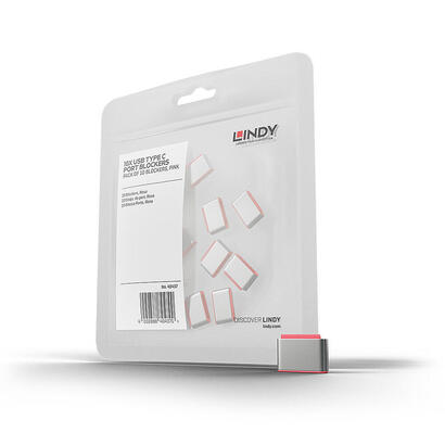 lindy-40437-bloqueador-de-puerto-usb-tipo-c-rosa-10-piezas