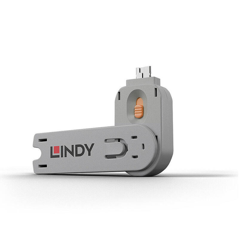 lindy-40623-llave-de-bloqueador-de-puerto-usb-tipo-a-naranja-1-piezas
